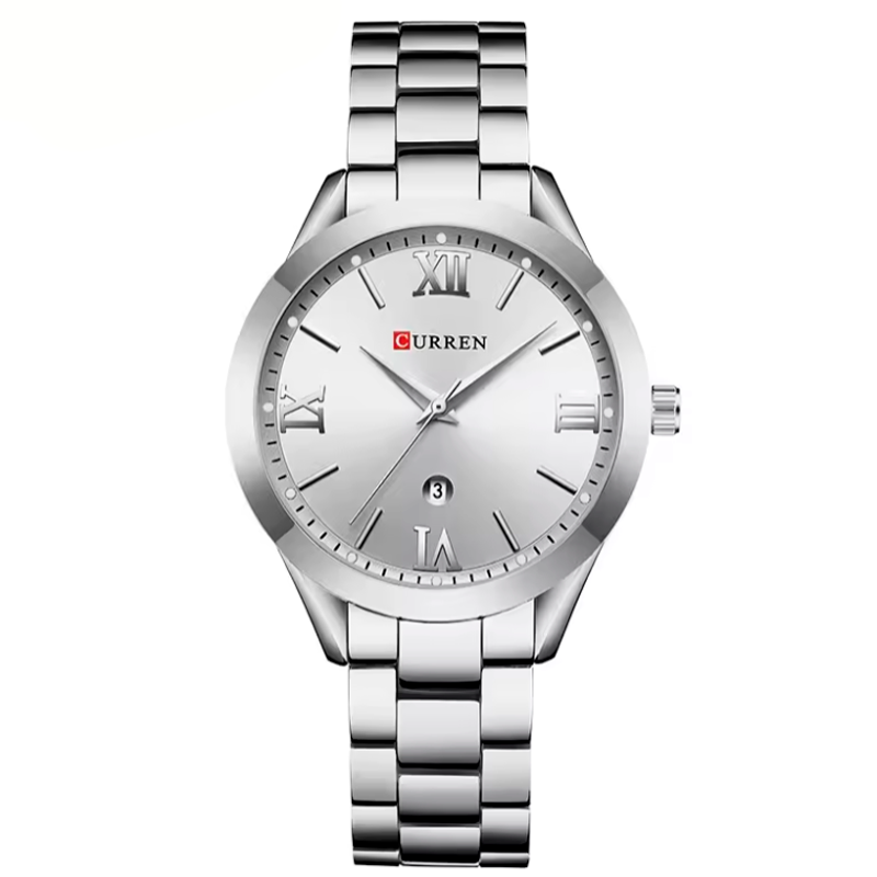 Relógio Curren Feminino Aurora Prata
