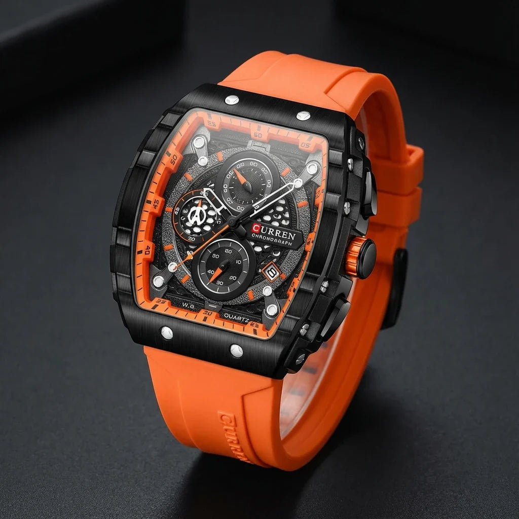 Relógio Curren Regent Orange Masculino