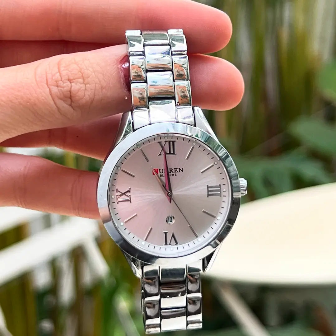 Relógio Curren Feminino Aurora Prata